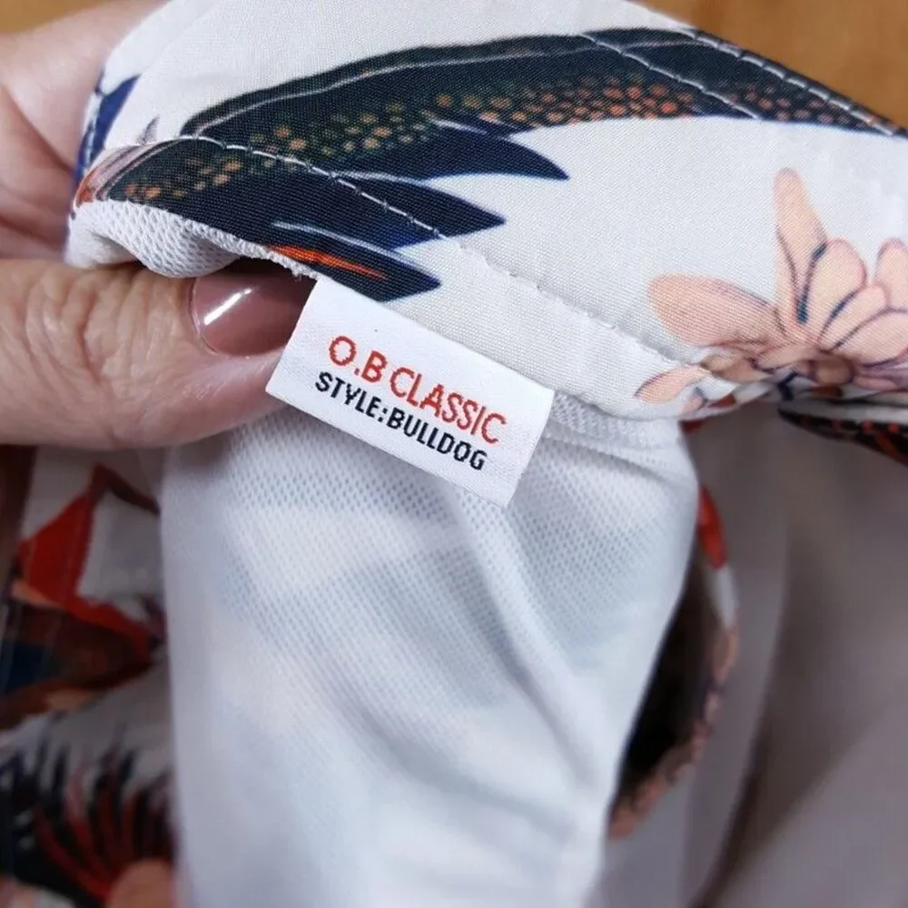 ORLEBAR BROWN Mens Swimwear Sz 40 White Floral Swim Shorts BULLDOG Fantasy $395